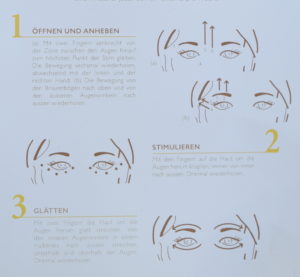 Richtiges Anwenden der Augencreme - Wöchentliche Intensivtechnik. Foto: L'Occitane