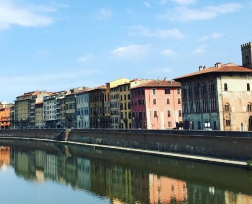 Der Arno auf dem Weg ins Ligurische Meer. Pisa. Foto: Elisabeth Giovanoli
